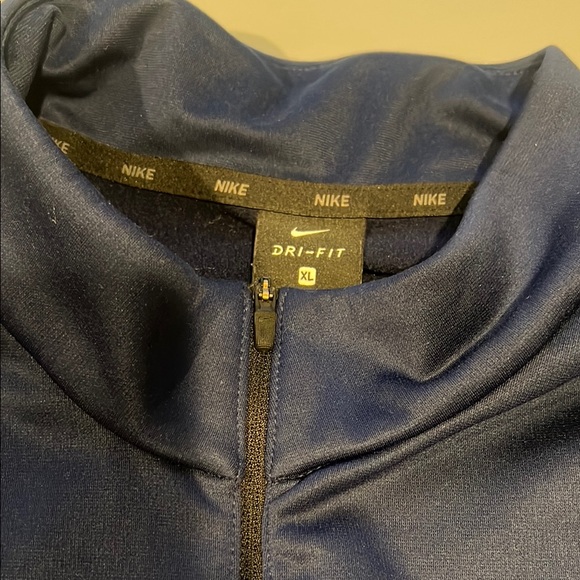 Men's Blue Nike Dri-Fit Long Sleeve Shirt - Picture 3 of 4